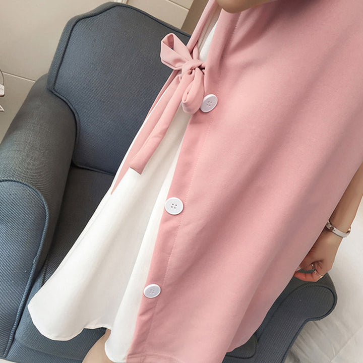 Elevate Your Maternity Style with the Irregular Splicing of Fashionable Maternity Dress